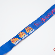 Pulseras de tela personalizadas 2 pulsera de tela personalizada hilo metálico